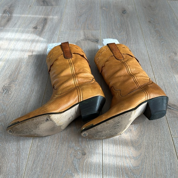 Code west vintage brown leather cowboy boots female size 7 - Picture 6 of 6